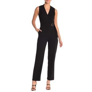 NWT Tahari Belted Surplice Sleeveless Jumpsuit